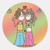 Hippie Lovers Stickers (Voorkant)
