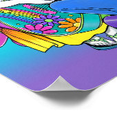 Hippie Magic Rainbow Musical Fairies Poem Poster (Hoek)