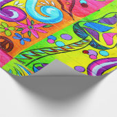 hippie magie paddenstoel verpakkingspapier cadeaupapier (Hoek)