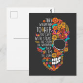 Hippie mam Flower Sugar Skull Floral Briefkaart (Voorkant / Achterkant)