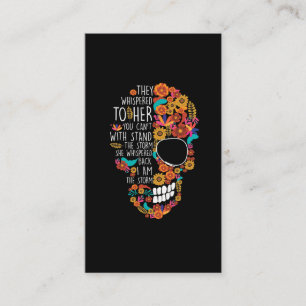 Hippie mam Flower Sugar Skull Floral Visitekaartje