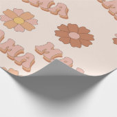 Hippie mama naadloos patroon. Groovy achtergrond. Cadeaupapier (Hoek)