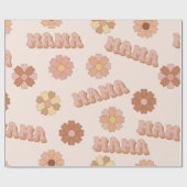 Hippie mama naadloos patroon. Groovy achtergrond.  Cadeaupapier (Vlak)