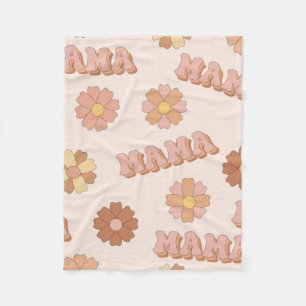 Hippie mama naadloos patroon. Groovy achtergrond. Fleece Deken