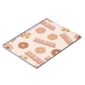 Hippie mama naadloos patroon. Groovy achtergrond. Notitieboek (Linkerzijde)