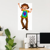 Hippie Man Poster (Thuiskantoor)