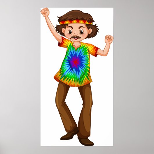 Hippie Man Poster (Voorkant)