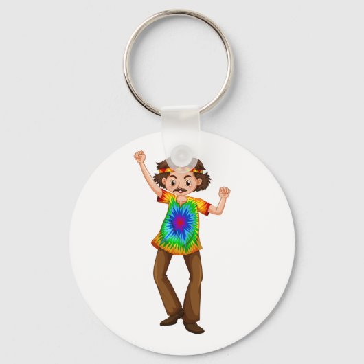 Hippie Man Sleutelhanger (Voorkant)