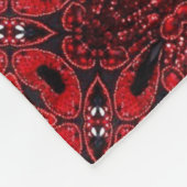 hippie marokkaanse kastanjebruine wijn bordeauxrod fleece deken (Hoek)