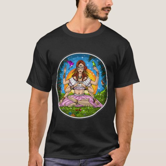 Hippie Meditatie T-shirt (Voorkant)