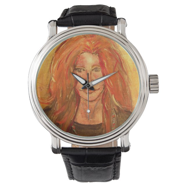 hippie meisje horloge (Voorkant)