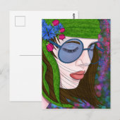 Hippie Meisje Lifestyle Briefkaart (Voorkant / Achterkant)