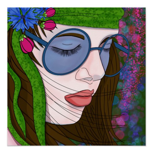 Hippie Meisje Lifestyle Perfect Poster (Voorkant)