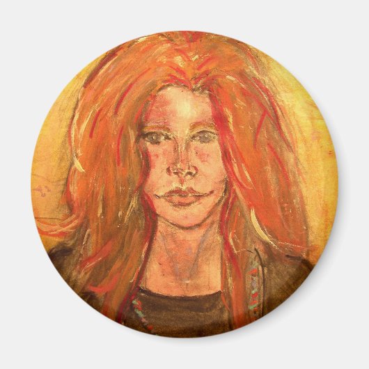 hippie meisje magneet (Voorkant)