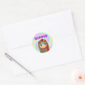 Hippie meisje Sticker (Envelop)