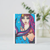 Hippie Mermaid Briefkaart (Staand voorkant)