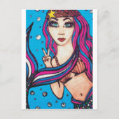 Hippie Mermaid Briefkaart (Voorkant)