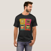 Hippie Micro Bus Van Pop Art gestileerd uit 1960 T-shirt (Voorkant volledig)