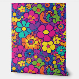 Hippie mod bloemen 5 behang