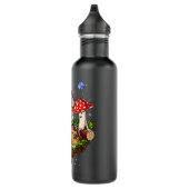 Hippie Mushrooms Camping Psychedelic Forest Fungi Waterfles (Rechts)