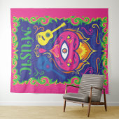 Hippie Music Wandkleed (In Situ (horizontaal))