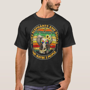 Hippie Olifant Ik Hou Van Olifanten En Gitaar Miss T-shirt