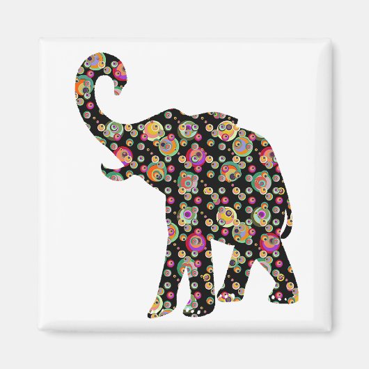 Hippie Olifant magneet (Voorkant)