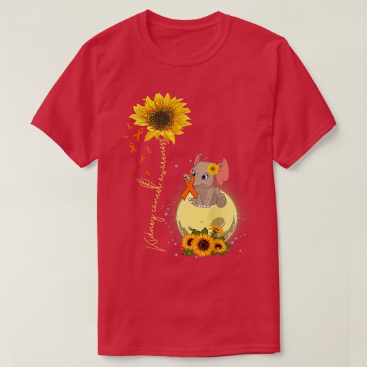 hippie olifant zonnebloempanker t-shirt (Design voorkant)