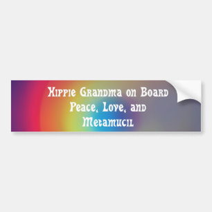 hippie oma aan boord bumpersticker