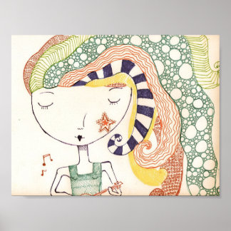 hippie onder water poster