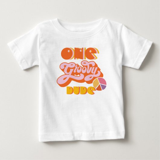 Hippie One Groovy Guy Baby T-Shirt (Voorkant)