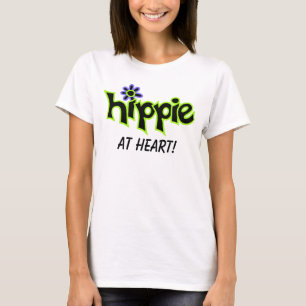 Hippie op het Gezegde van het Hart Kleurig Grafisc T-shirt