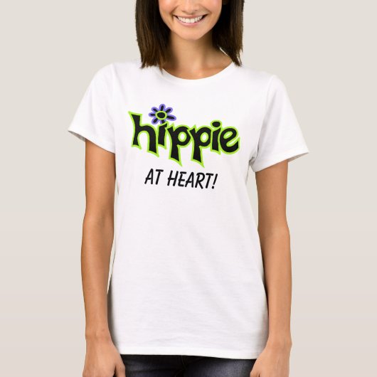 Hippie op het Gezegde van het Hart Kleurig Grafisc T-shirt (Voorkant)