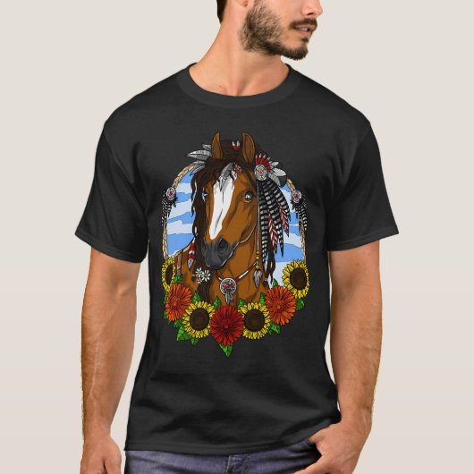 Hippie Paard T-shirt (Voorkant)