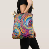 Hippie Paisley Neon Tote Bag (Dichtbij)