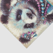 Hippie Panda Beer Chalk-Pastel Decoupage Tissuepapier (Detail)