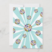 Hippie Party 1960's 's Gewaardeerde Uitnodiging (Achterkant)