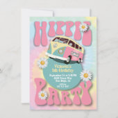 Hippie Party 1960's 's Gewaardeerde Uitnodiging ui (Voorkant)