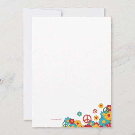 Hippie Party uitnodiging (Achterkant)