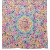 Hippie Pastel Colors  Fractal Kaleidoscope Douchegordijn (Voorkant)