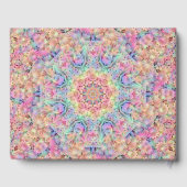 Hippie Pastel Colors  Fractal Kaleidoscope Gastenboek (Achterkant)