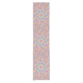 Hippie Pastel Colors  Fractal Kaleidoscope Korte Tafelloper (Voorkant)