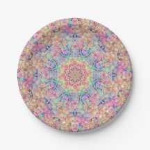 Hippie Pastel Colors  Fractal Kaleidoscope