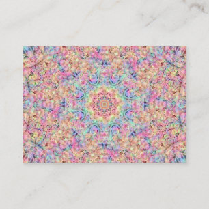 Hippie Pastel Colors  Fractal Kaleidoscope Visitekaartje