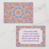 Hippie Pastel Colors  Fractal Kaleidoscope Visitekaartje (Voorkant / Achterkant)