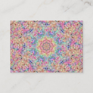 Hippie Pastel Colors  Fractal Kaleidoscope Visitekaartje