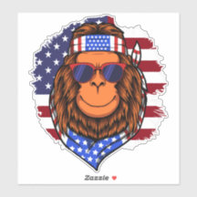Hippie Patriottische 4 Juli Bigfoot