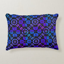 Hippie Patroon Geometrisch Blauw Paars Zwart
