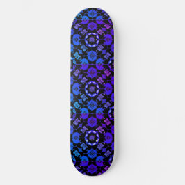 Hippie Patroon Retro Geometrisch Blauw Paarse Zwar Persoonlijk Skateboard