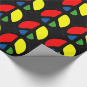 Hippie-patroon van het vredesteken van Cool Groovy Cadeaupapier (Hoek)